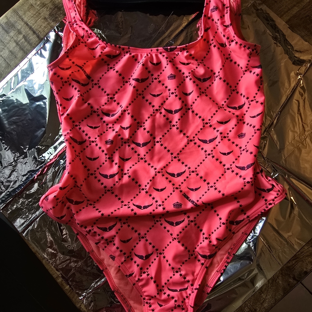 Zadig & Voltaire Neon Pink One Piece Swimsuit